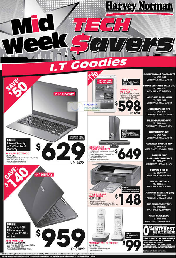 Featured image for (EXPIRED) Harvey Norman IT Goodies Offers 17 – 23 May 2012