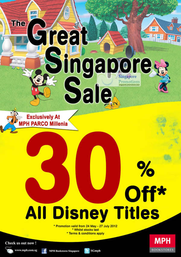 Featured image for (EXPIRED) MPH Bookstores 30% Off Disney Books @ Parco Millenia 24 May – 27 Jul 2012