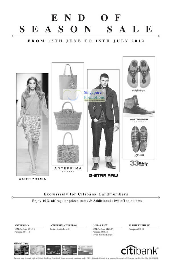 Featured image for (EXPIRED) Anteprima, Anteprima Wirebag, G-Star Raw & 33 Thirty Three End of Season Sale 15 Jun – 15 Jul 2012
