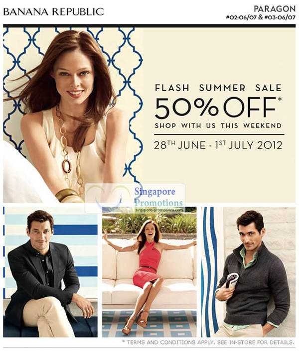 Featured image for (EXPIRED) Banana Republic 50% Off Flash Summer Sale 28 Jun – 1 Jul 2012