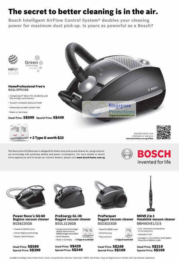Featured image for Bosch Vacuum Cleaners Offers Price List 23 Jun 2012