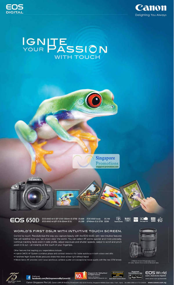 Featured image for Canon EOS 650D DSLR Digital Camera Price 23 Jun 2012