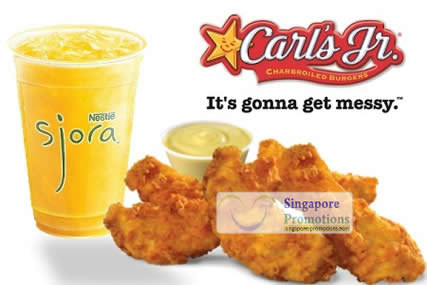 Featured image for (EXPIRED) Carl’s Jr 40% Off 5pcs Hand Breaded Chicken Tenders & Sjora Drink 7 Jun 2012