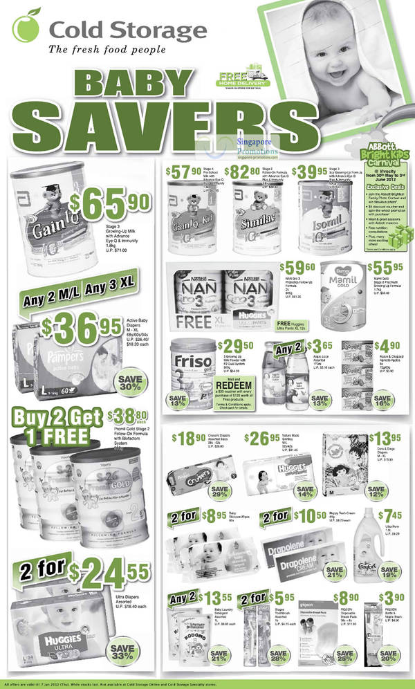 Featured image for (EXPIRED) Cold Storage Baby Promotion Offers 1 – 7 Jun 2012