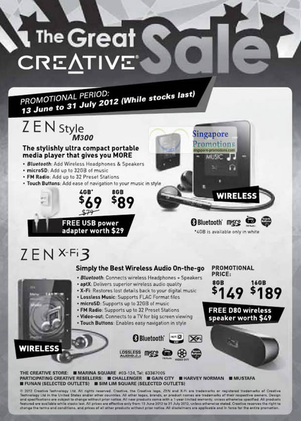 Featured image for (EXPIRED) Creative Singapore Great Sale 13 Jun – 31 Jul 2012
