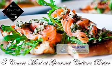 Featured image for (EXPIRED) Gourmet Culture Bistro Bar 48% Off European 3 Course @ Clarke Quay 26 Jun 2012