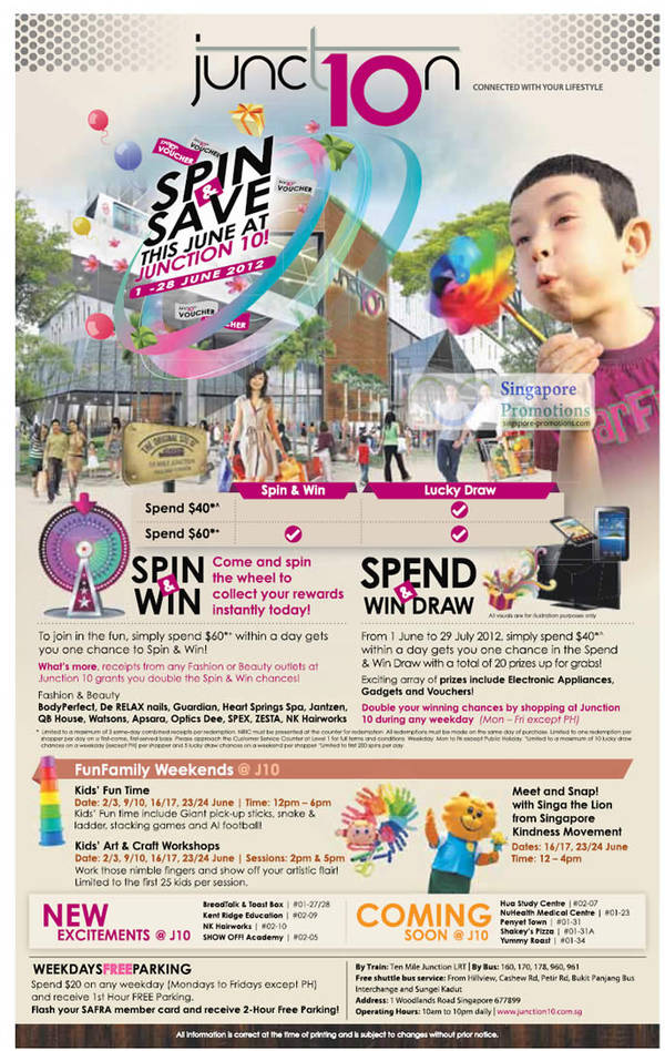 Featured image for (EXPIRED) Junction 10 Spin & Save 1 – 28 Jun 2012