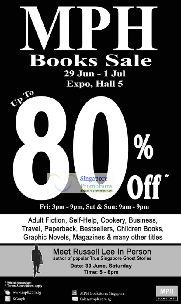 Featured image for (EXPIRED) MPH Bookstores Books Sale Up To 80% Off @ Singapore Expo 29 Jun – 1 Jul 2012