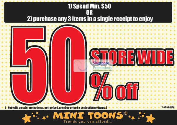 Featured image for (EXPIRED) Mini Princess & Mini Toons Storewide 50% Off Promotion @ City Square Mall 22 – 29 Jun 2012