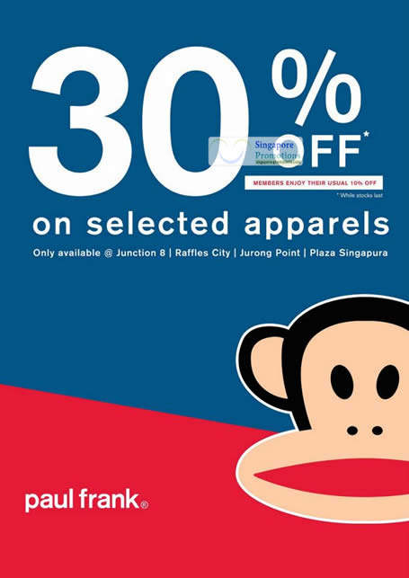 Featured image for (EXPIRED) Precious Thots 30% Off Paul Frank Apparel Promotion 26 Jun – 22 Jul 2012