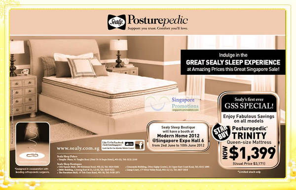 Featured image for (EXPIRED) Sealy Posturepedic Trinity Mattress Promotion 1 Jun 2012