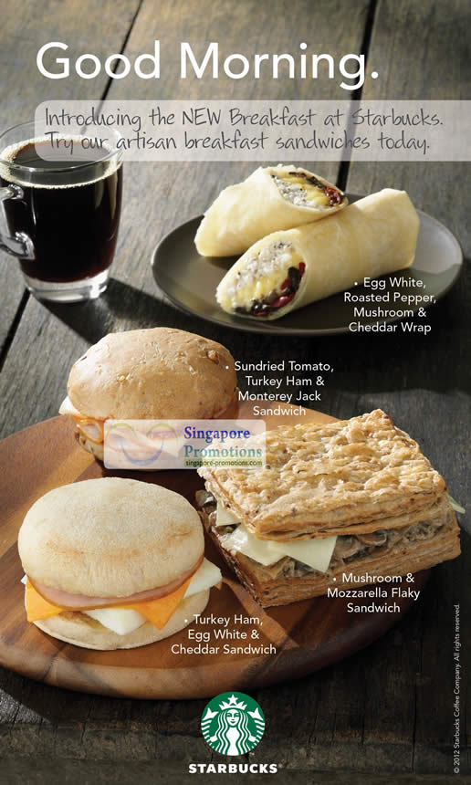 Featured image for Starbucks Singapore NEW Artisan Breakfast Sandwiches 4 Jun 2012