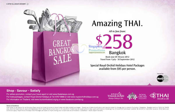 Featured image for (EXPIRED) Thai Airways Bangkok Promotion 4 – 10 Jun 2012