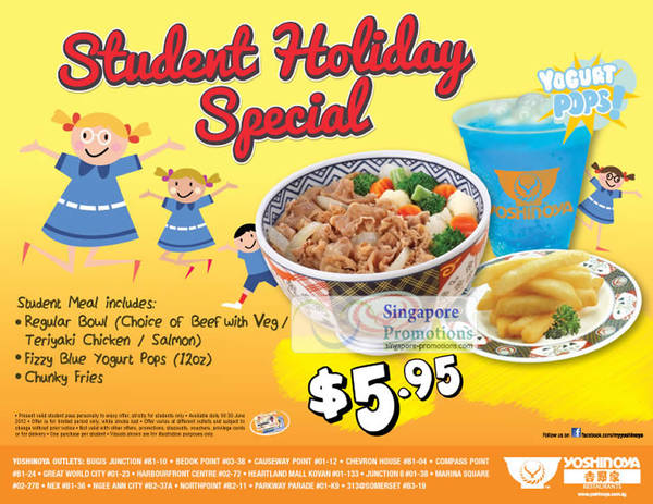 Featured image for (EXPIRED) Yoshinoya $5.95 Special Student Meal 1 – 30 Jun 2012