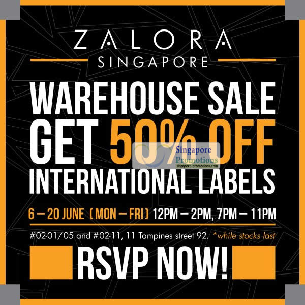 Featured image for (EXPIRED) Zalora Singapore 50% Off International Warehouse Sale 6 – 20 Jun 2012