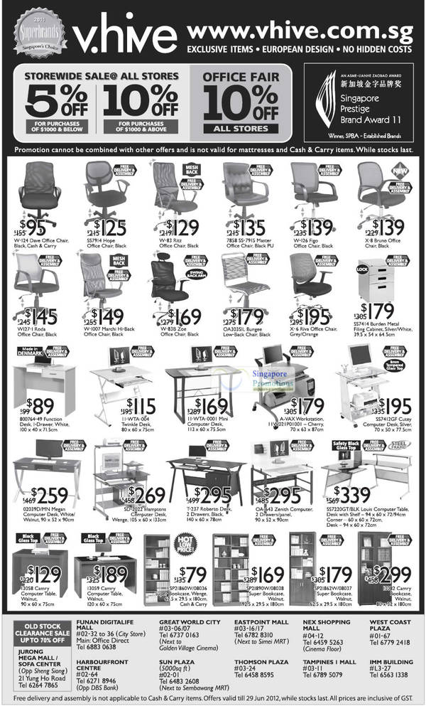 Featured image for (EXPIRED) vHive Furniture Up To 10% Off Promotion 23 Jun – 6 Jul 2012