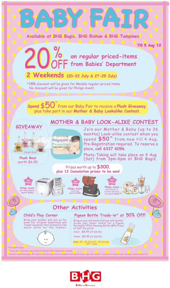 Featured image for (EXPIRED) BHG Baby Fair Promotions & Offers 20 Jul – 5 Aug 2012