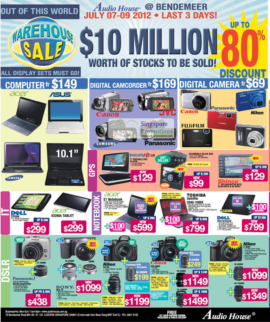 7 Jul Notebooks, Digital Cameras, Canon, Nikon, Sony, Panasonic, Philips, LG, Toshiba, Acer, Asus, JVC, Fujifilm