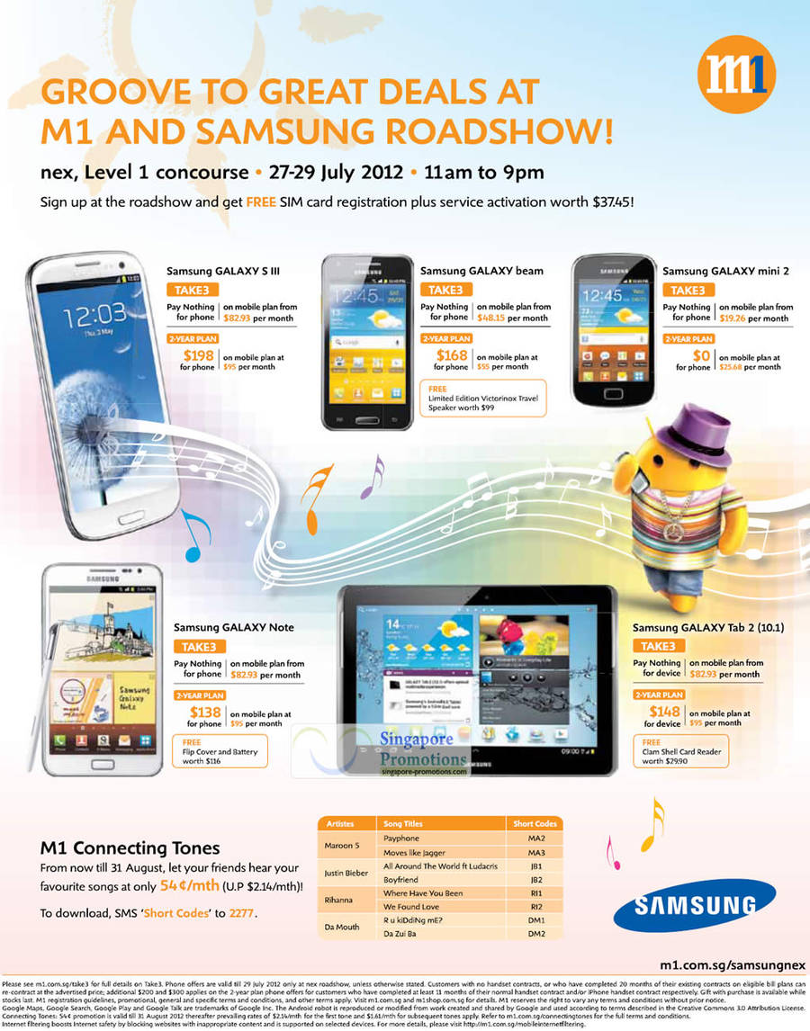 NEX Roadshow, Samsung Galaxy S III, Beam, Mini 2, Note, Tab 2 10.1