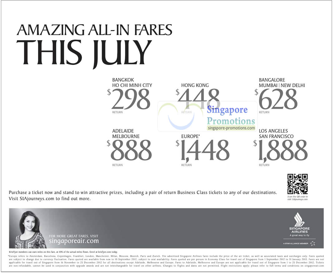 Featured image for Singapore Airlines Promotion Air Fares 20 Jul - 10 Sep 2012