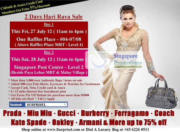 Featured image for (EXPIRED) Surprisel Branded Handbags & Items Sale Up To 75% Off 27 – 28 Jul 2012