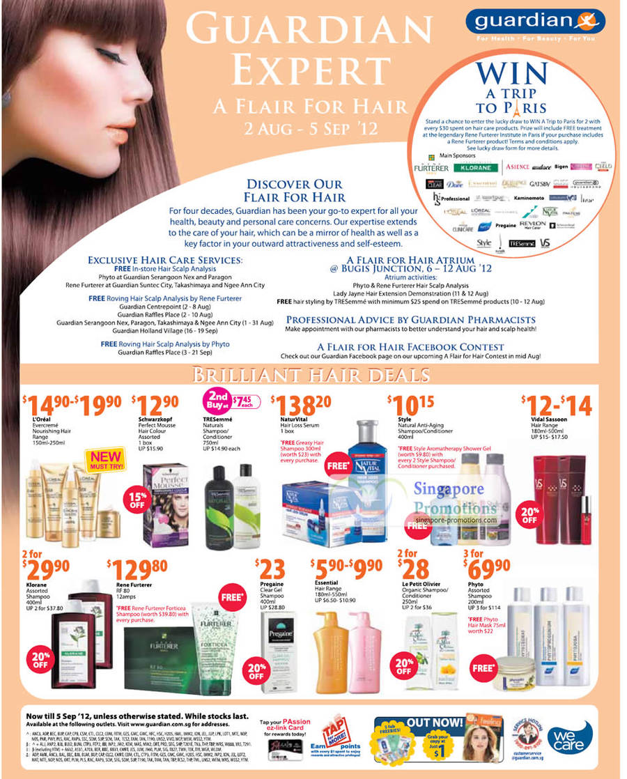 Hair Deals Schwarzkopf, Naturvital, Rene Furterer, Phyto Shampoo, Klorane