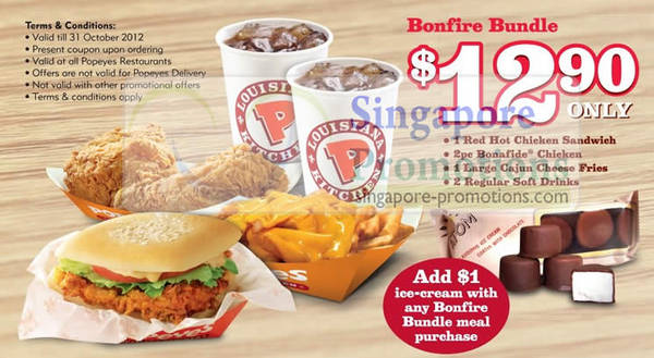 Featured image for (EXPIRED) Popeyes Singapore Discount Coupons 24 Sep – 31 Oct 2012