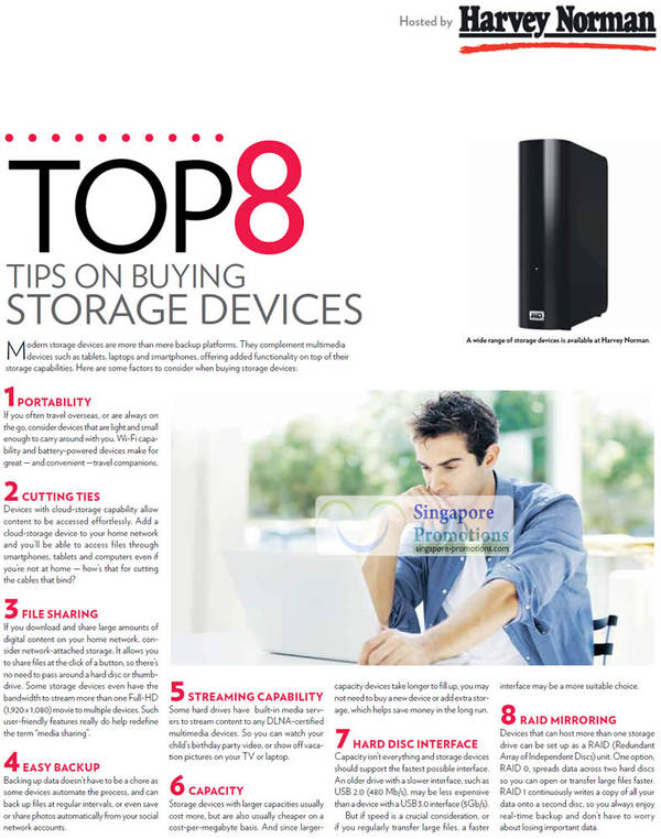 Featured image for (EXPIRED) Harvey Norman 8 Tips On Buying External Storage Devices & Offers 27 Sep – 3 Oct 2012
