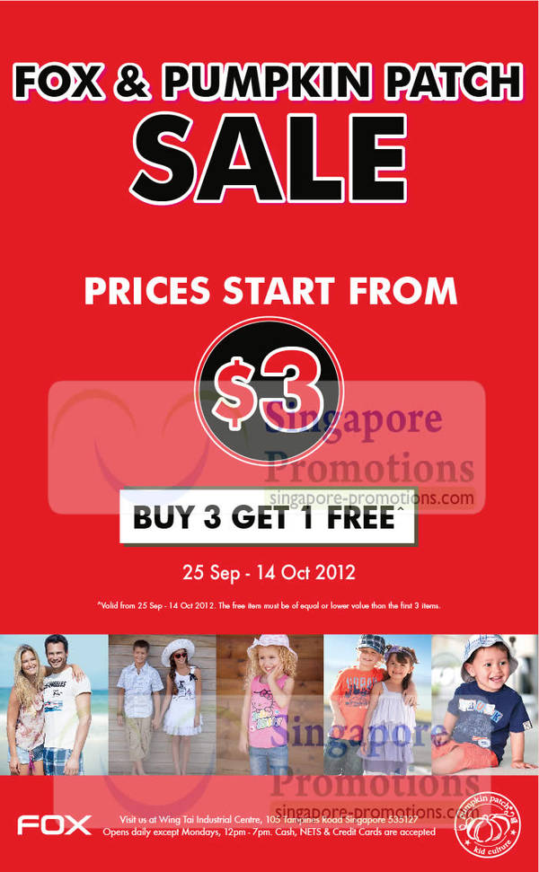 Featured image for (EXPIRED) Fox Fashion & Pumpkin Patch Sale @ Wing Tai 25 Sep – 14 Oct 2012