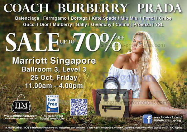 Featured image for (EXPIRED) Nimeshop Branded Handbags Sale Up To 70% Off @ Marriott 26 Oct 2012