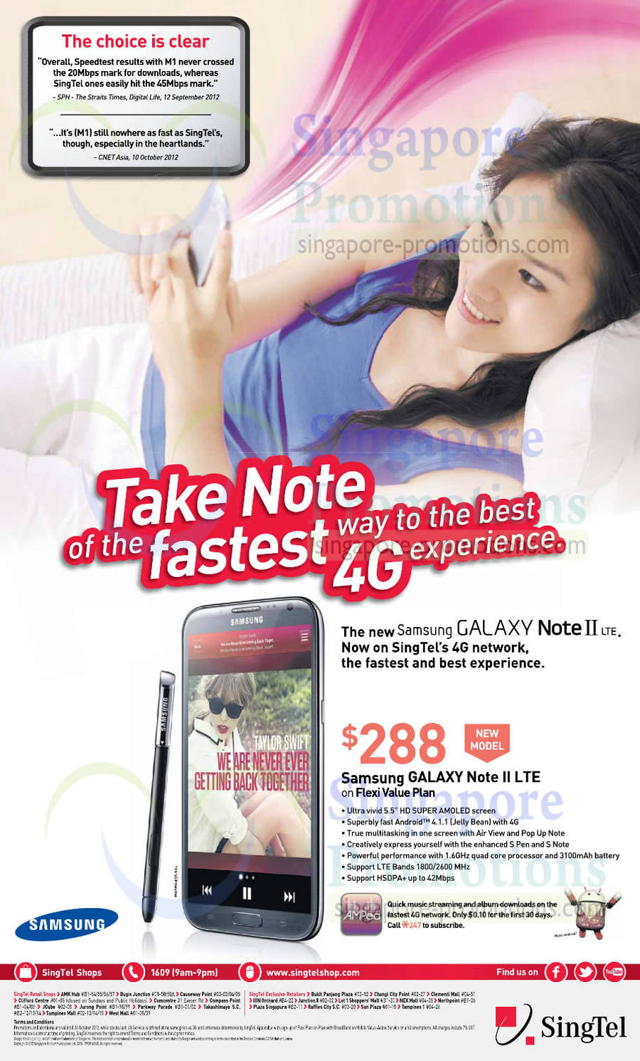 Singtel Samsung Galaxy Note II LTE