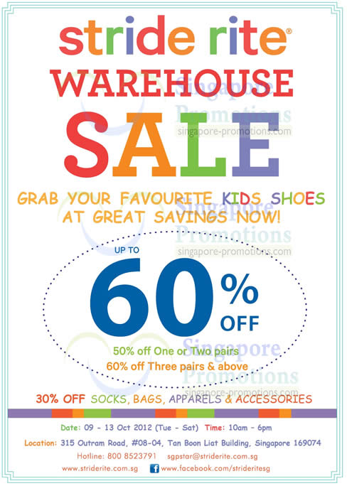 Featured image for (EXPIRED) Stride Rite Warehouse Sale Up To 60% Off 9 – 13 Oct 2012