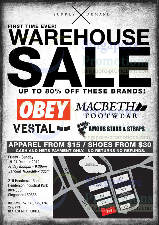 Featured image for (EXPIRED) Supply Demand Warehouse Sale @ Henderson Industrial Park 19 – 21 Oct 2012