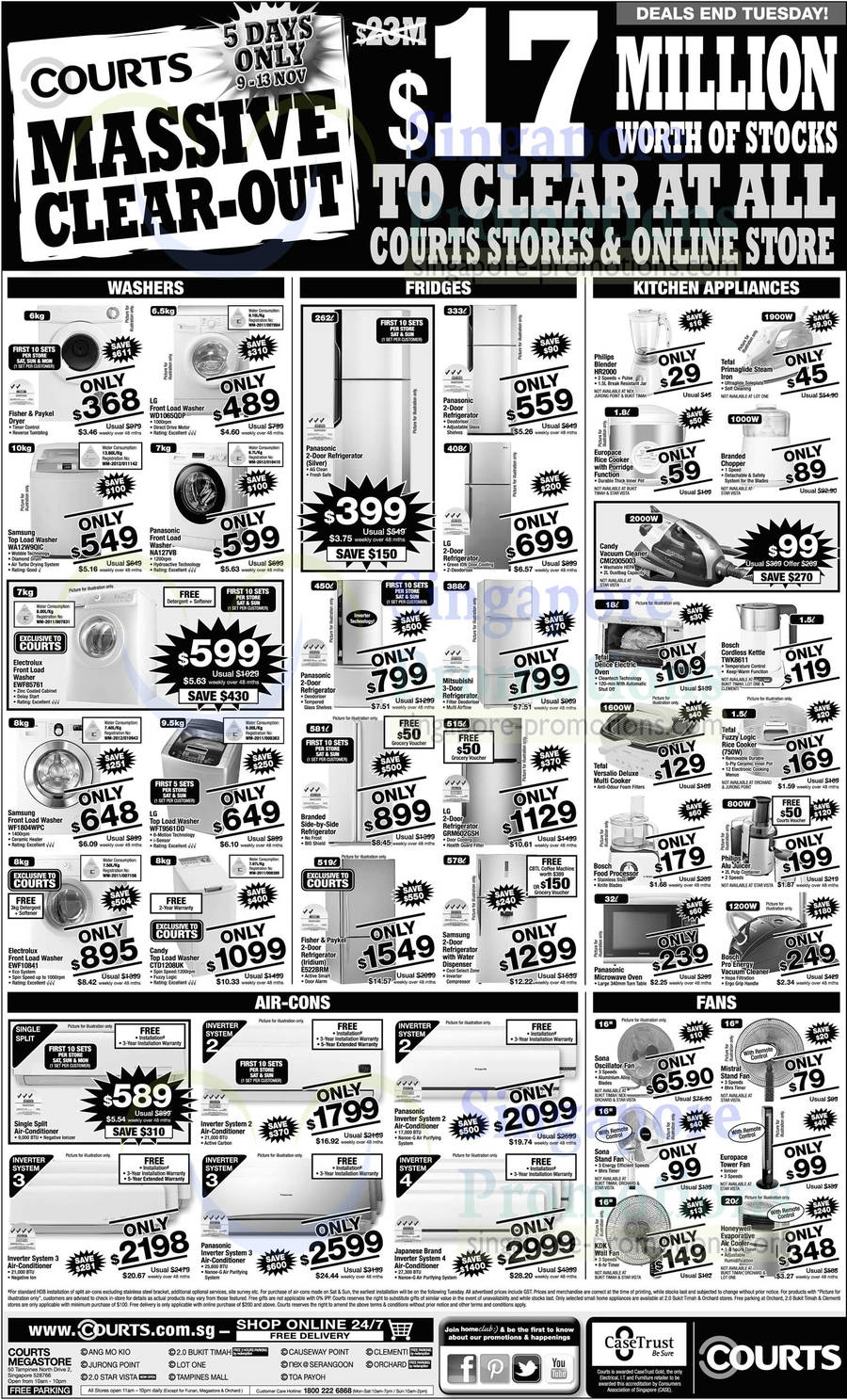 10 Nov Appliances, LG WD1065QDP Washer, Samsung WA12W9QIC, Panasonic NA127VB, Electrolux EWF85761, Samsung WF1804WP