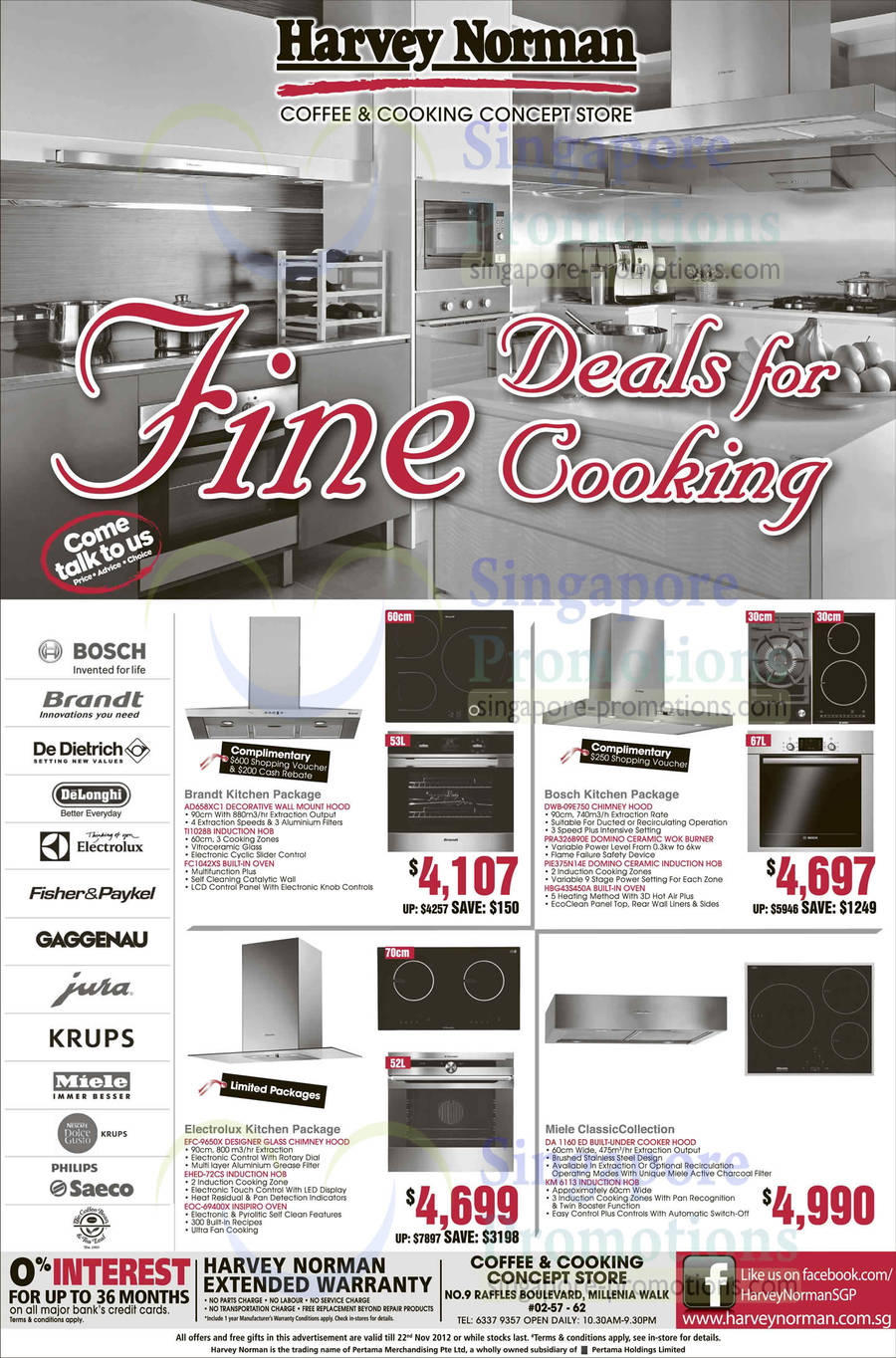 16 Nov Kitchen Packages Brandt, Bosch, Electrolux, Miele