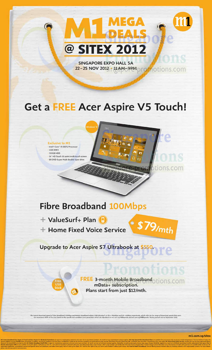 25 Nov Fibre Broadband 100Mbps, Free Acer Aspire V5 Touch, Aspire S7 Ultrabook