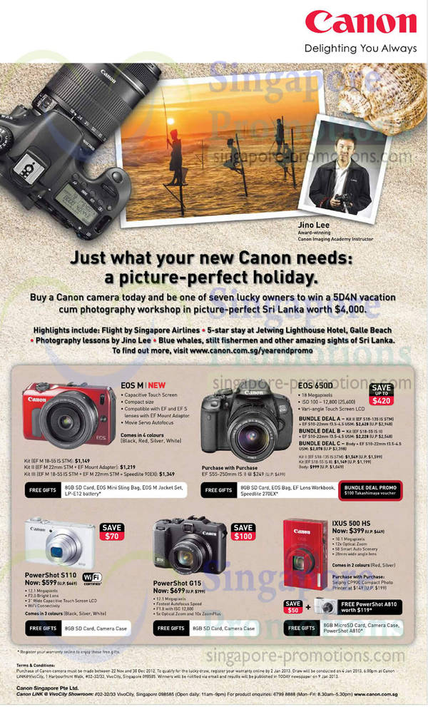 Featured image for Canon Digital Cameras Price List Offers 22 Nov 2012