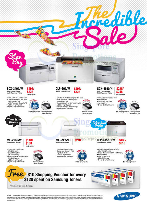 Featured image for (EXPIRED) Samsung Laser Printers Price List Offers 1 – 30 Nov 2012