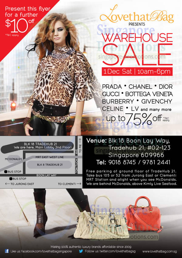 Featured image for (EXPIRED) LovethatBag Branded Handbags Sale Up To 75% Off @ Tradehub 21 1 Dec 2012