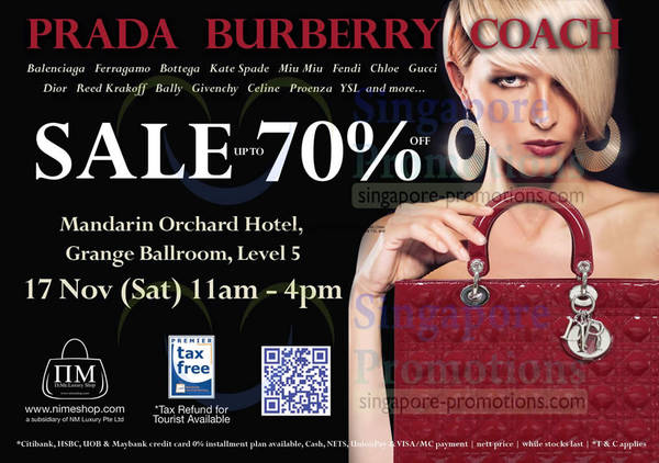 Featured image for (EXPIRED) Nimeshop Branded Handbags Sale Up To 70% Off @ Mandarin Orchard 17 Nov 2012
