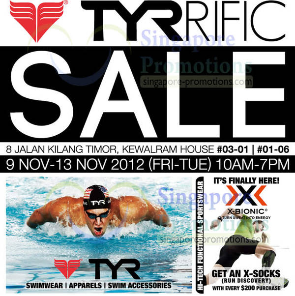 Featured image for (EXPIRED) TYR Sportswear Warehouse Sale @ Kewalram House 9 – 13 Nov 2012