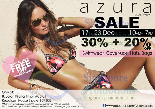 Featured image for (EXPIRED) Azura Fashion Swimwear Sale Up To 50% Off @ Kewalram House 17 – 23 Dec 2012