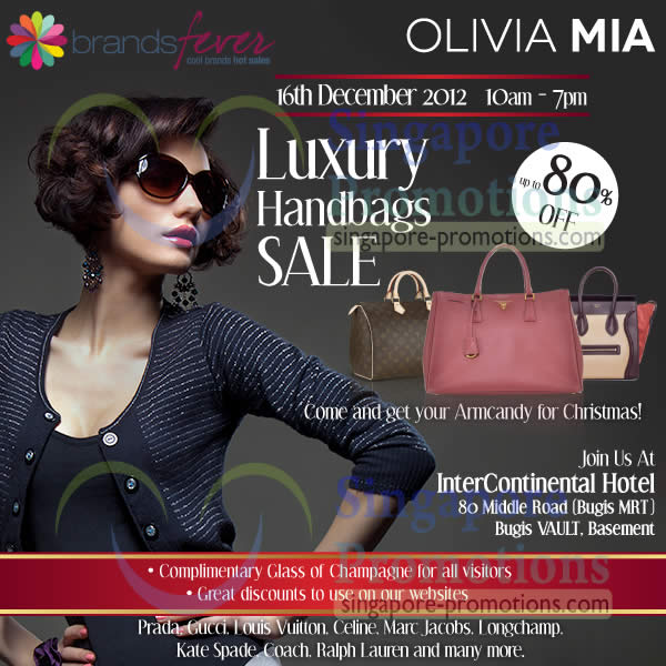Featured image for (EXPIRED) Brandsfever Handbags Sale @ InterContinental Hotel 16 Dec 2012
