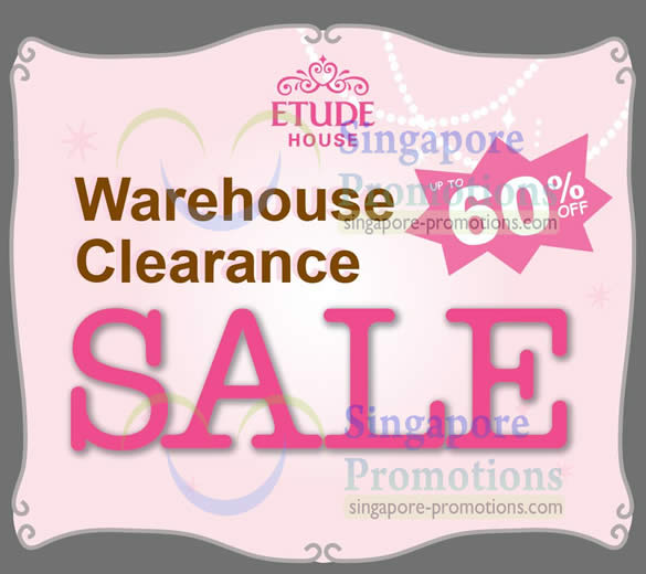 Featured image for (EXPIRED) Etude House Warehouse Sale Up To 60% Off @ Tanjong Pagar Xchange 17 – 21 Dec 2012