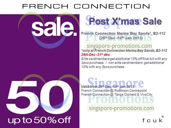 Featured image for (EXPIRED) French Connection Post Christmas Sale 26 Dec 2012 – 10 Jan 2013