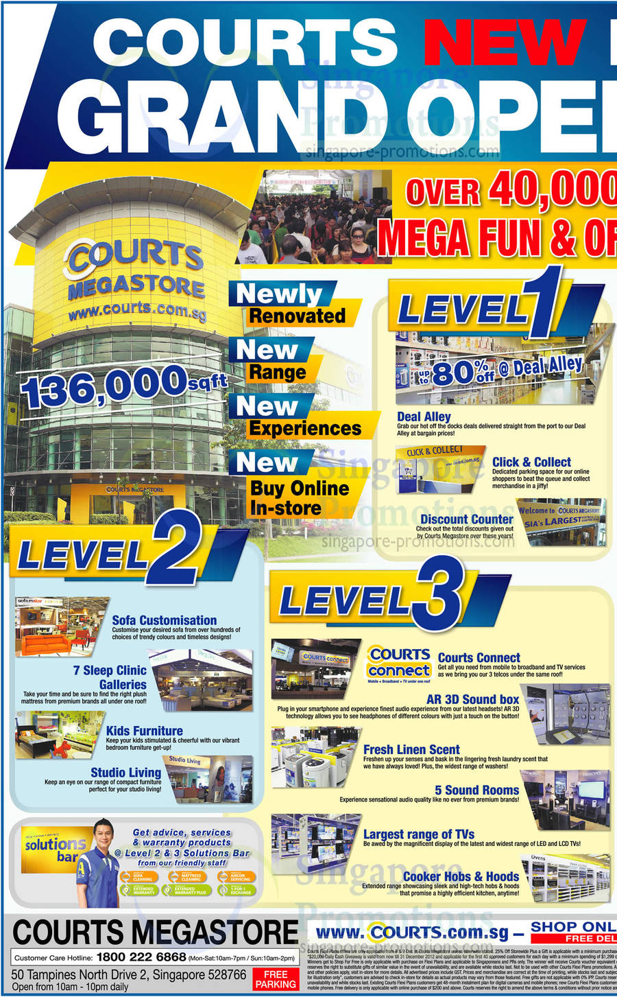 Grand Opening Sale., Level 1, Level 2, Level 3