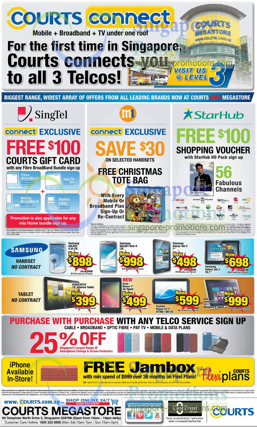 Smartphones, Tablets, Singtel, M1, Starhub Deals