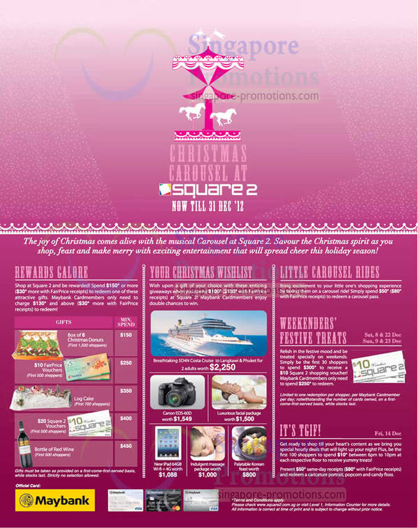 Featured image for (EXPIRED) Square 2 Christmas Promotions & Offers 7 – 31 Dec 2012