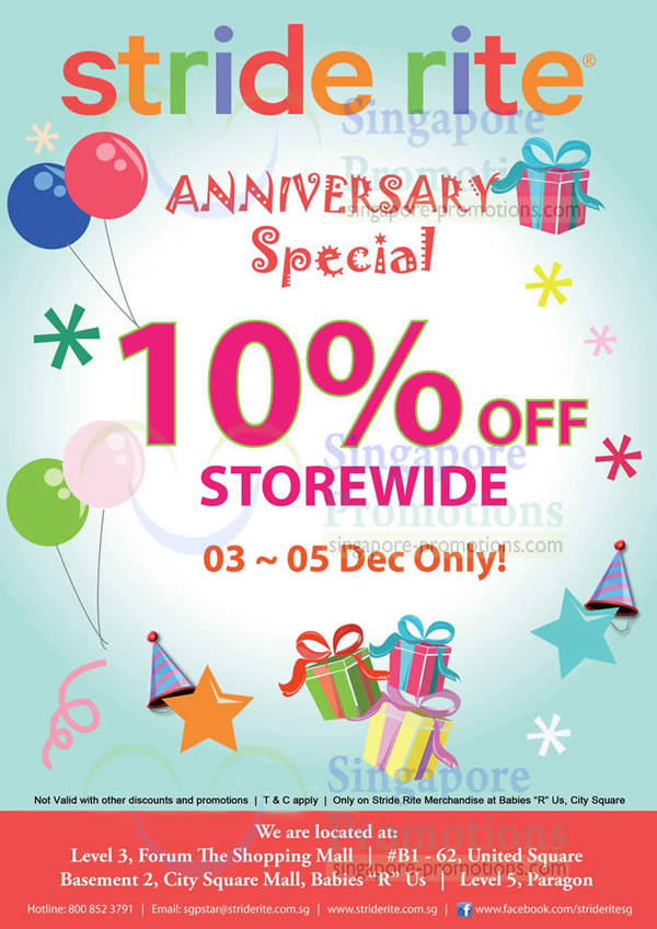 Featured image for (EXPIRED) Stride Rite 10% Off Storewide Promo @ Islandwide 3 – 5 Dec 2012
