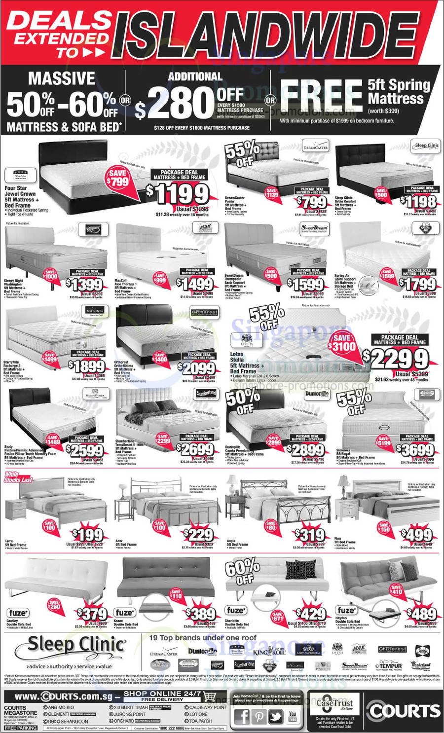 Terra Bed Frame, Acer, Angie Fion, Fuze Cautley Double Sofa Bed, Fuze Keane Double Sofa Bed, Fuze Charlotte Double Sofa Bed